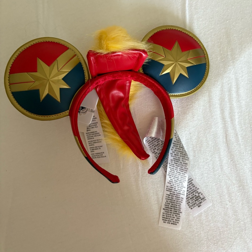 Disney Captain Marvel Superhero Headband - Red, Blue, Gold